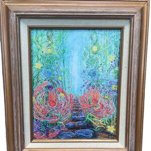 Ascension Embellished Framed Print Podge Elvenstar Hanna Bamboo Forest Esoteric